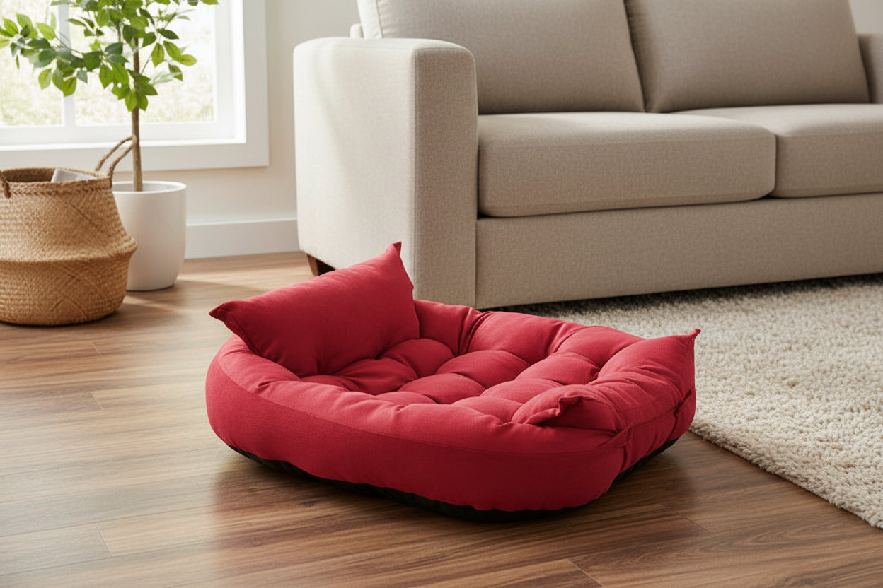 Cloud Comfort: Faltbares Premium-Hundesofa in Wildleder-Optik