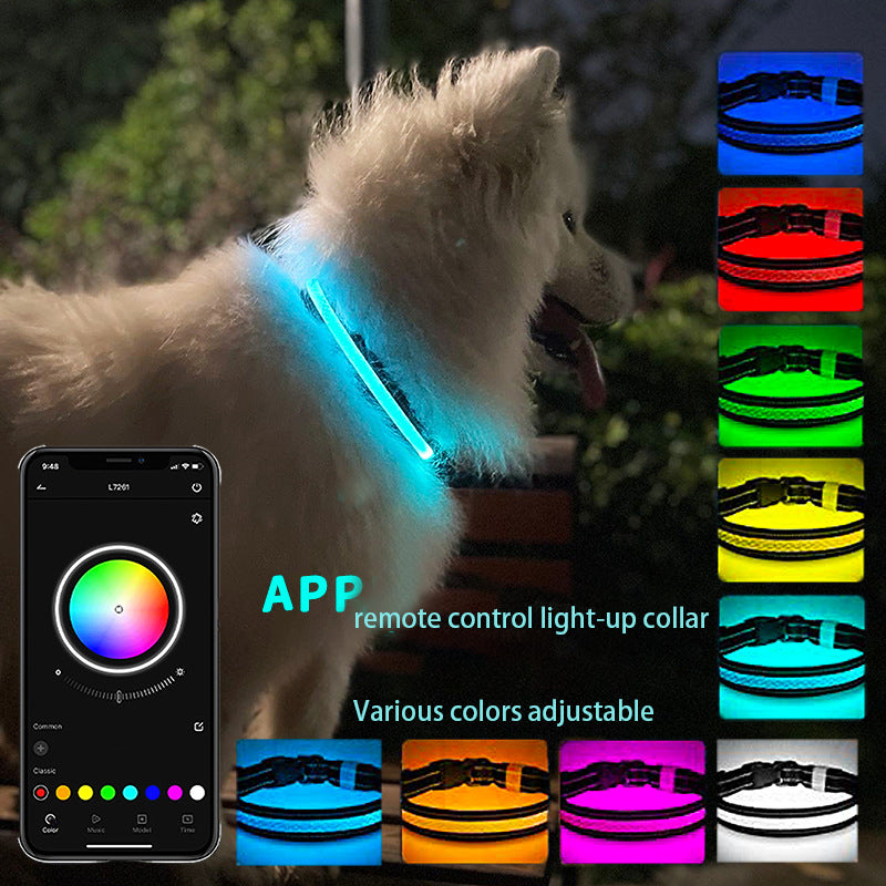 Luminous Pup – USB-aufgeladenes LED-Halsband für Hunde & Katzen