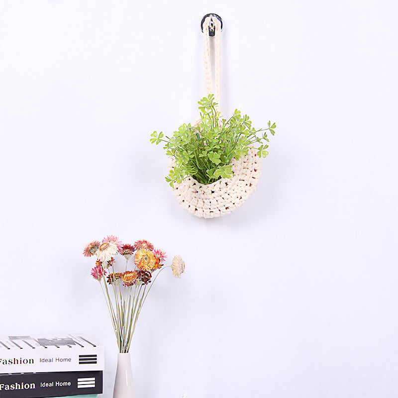 Handgewebte Boho-Hängetasche „Wand-Poesie“