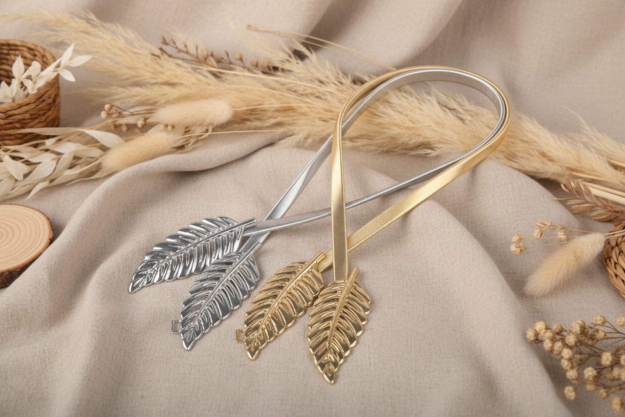 Leaf Chain Belt im Boho Chic – Antique Gold & Silver