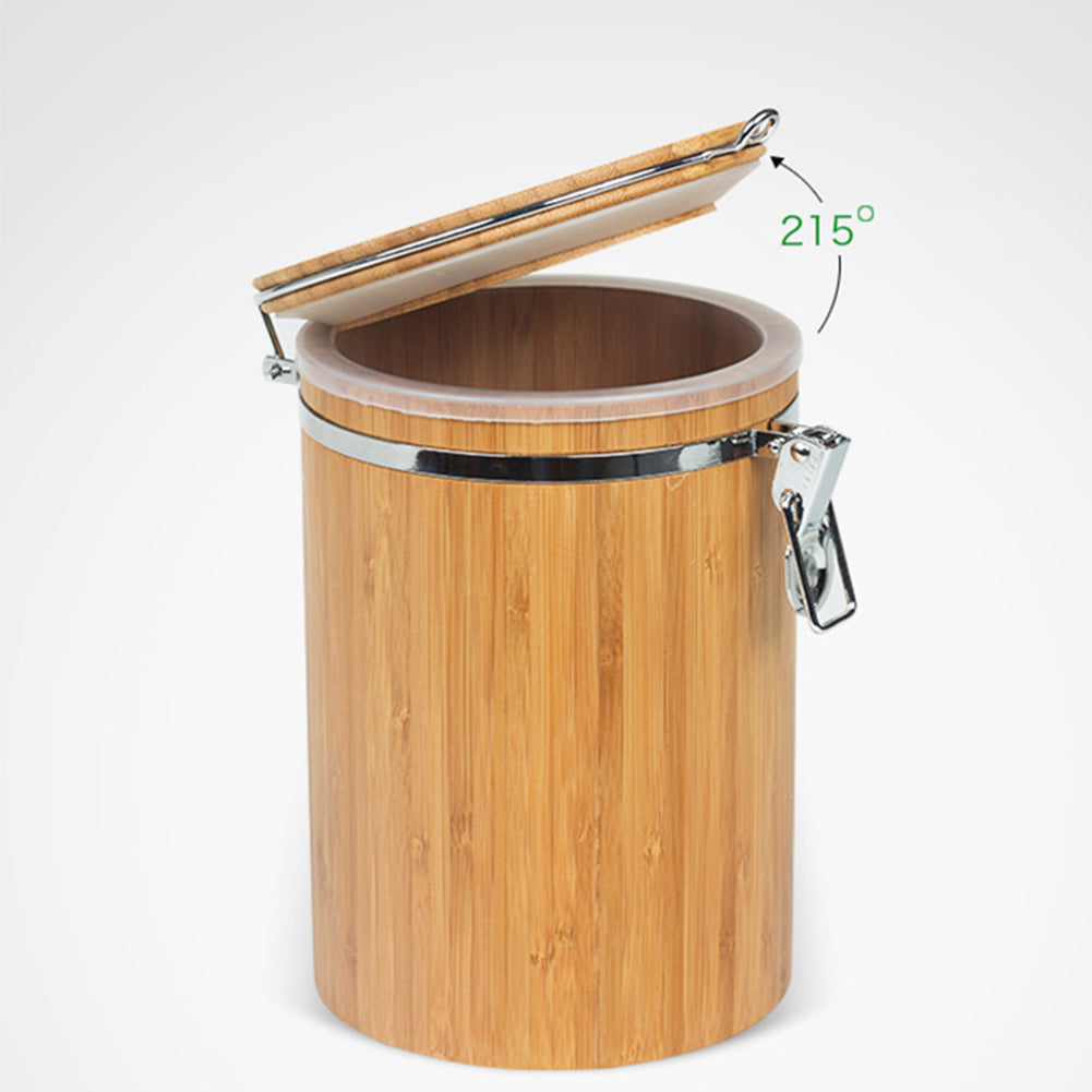 Bamboo Shelter: Luftdichtes Vorratsglas aus reinem Bambus mit Edelstahl-Verschluss