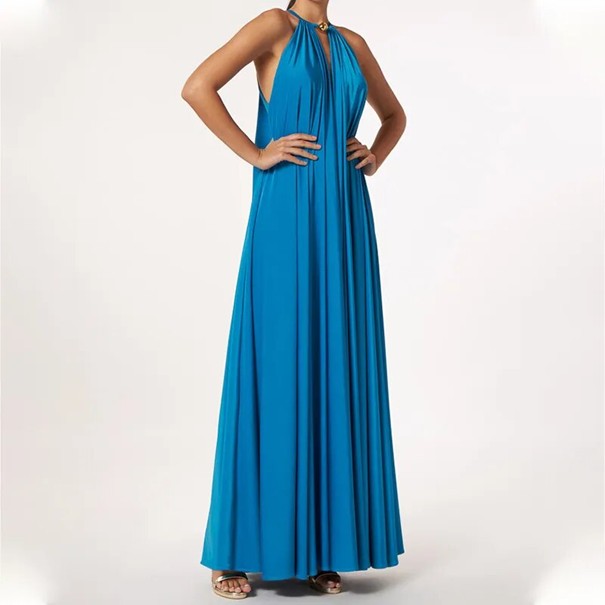 Sonnen-Göttin – Rückenfreies Boho-Maxikleid