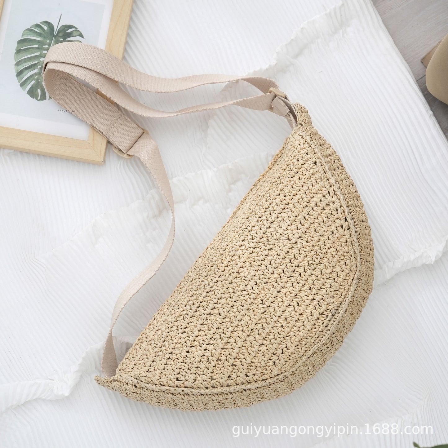 Handgewebte Dumpling-Bag – Sommerliche Crossbody-Tasche für Alltag & Strand