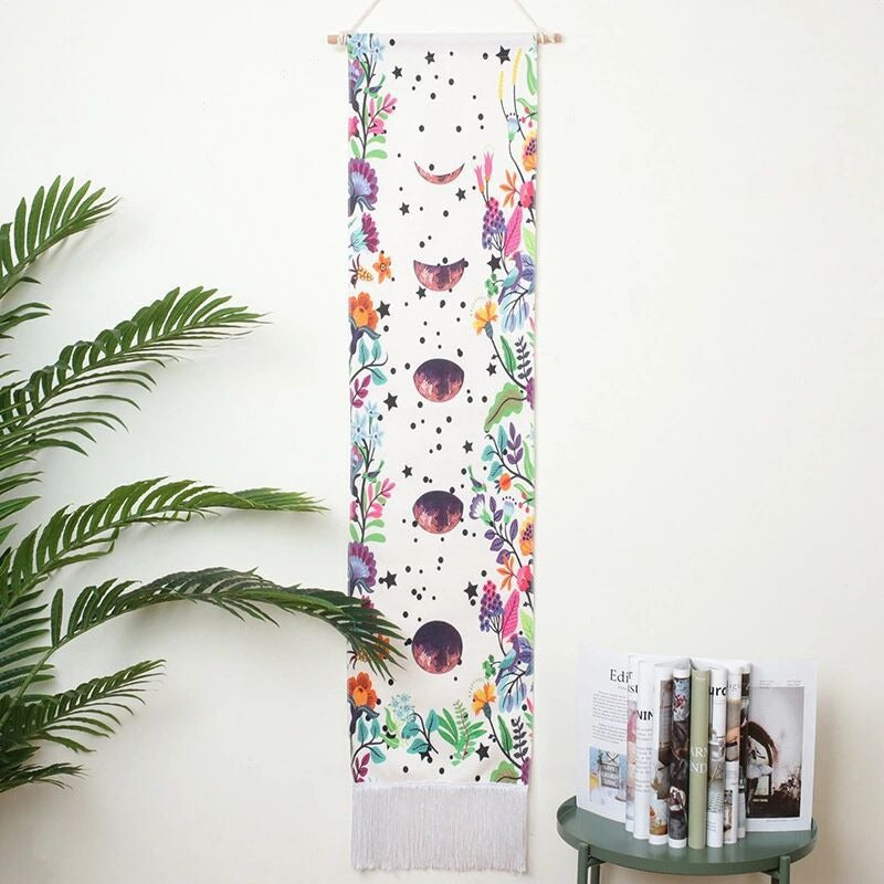 Vertical Soul: Handgefertigter Boho-Wandteppich mit Quasten