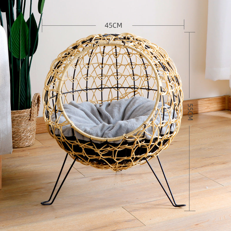 Boho-Thron „Wolkenhöhle“ – Elegantes Flecht-Nest