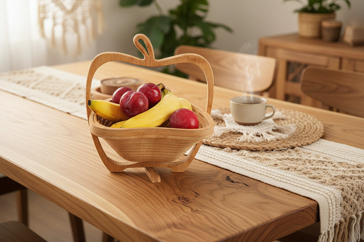 „Apple Twist“ Bambus-Korb – Natürlichkeit mit Wow-Effekt