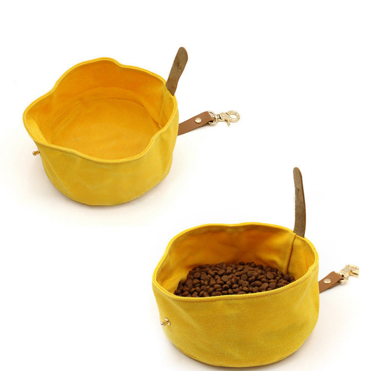 Nomad Bowl: Faltbarer Reise-Napf aus gewachstem Canvas
