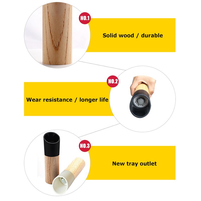 Nordic Balance: Elegante Gewürzmühle aus Echtholz mit einstellbarem Mahlwerk