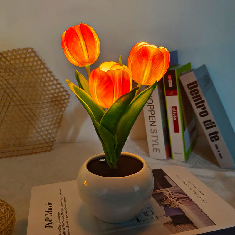 Soft Glow Tulip – Dimmbare LED-Blumenlampe & Event-Highlight