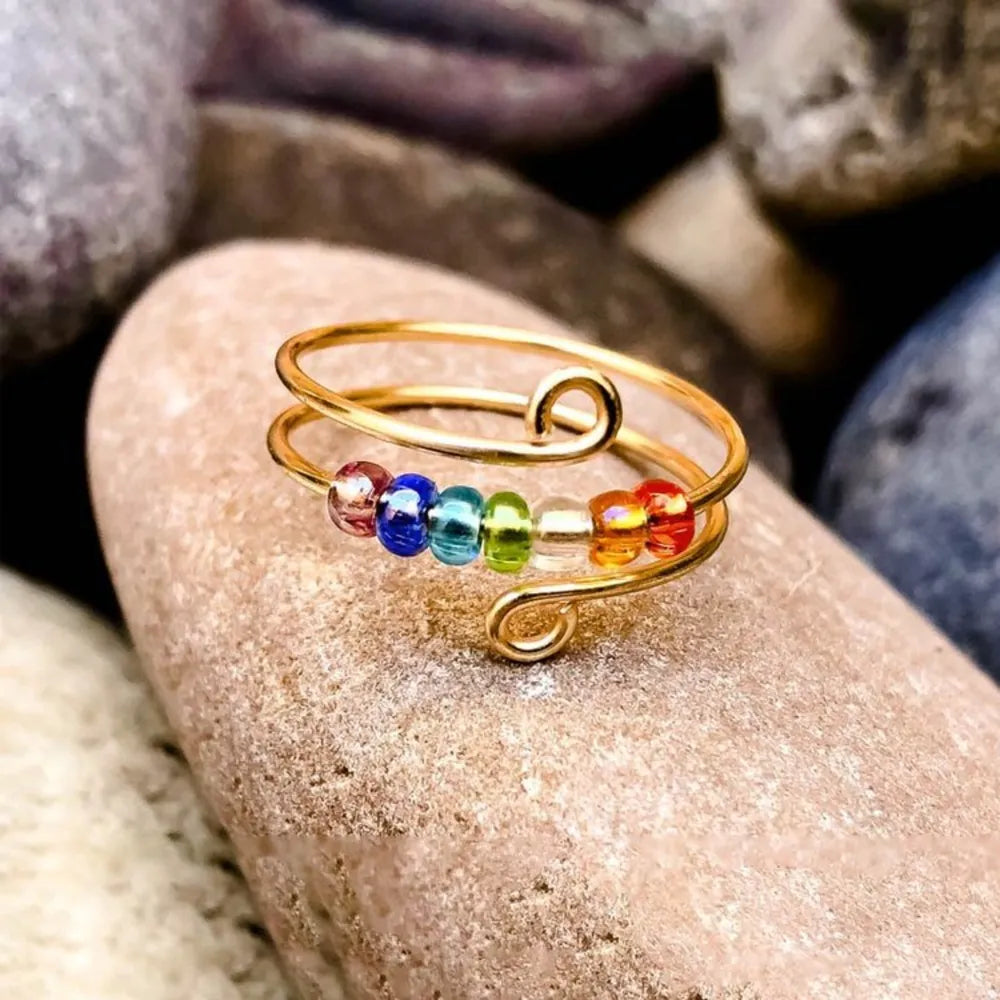 Rainbow Sparkle – Der verstellbare Boho-Ring