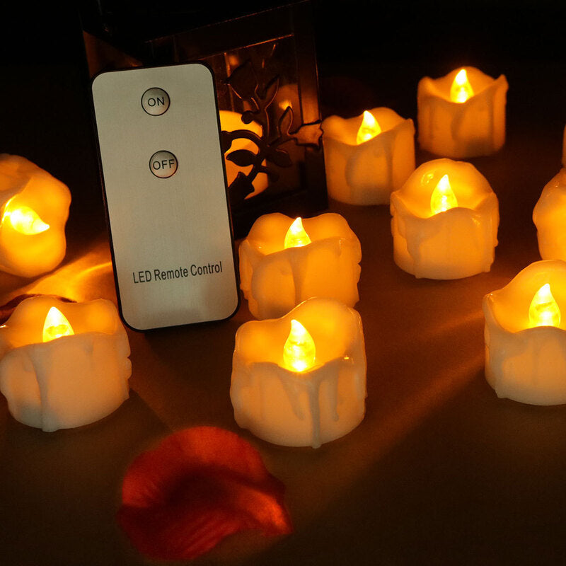 Soft Glow – 12er Set LED-Teelichter mit Fernbedienung