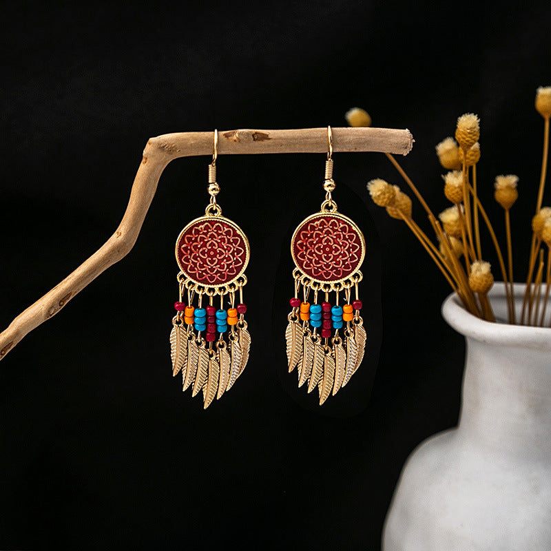 Luna Dream – Boho Traumfänger-Ohrringe