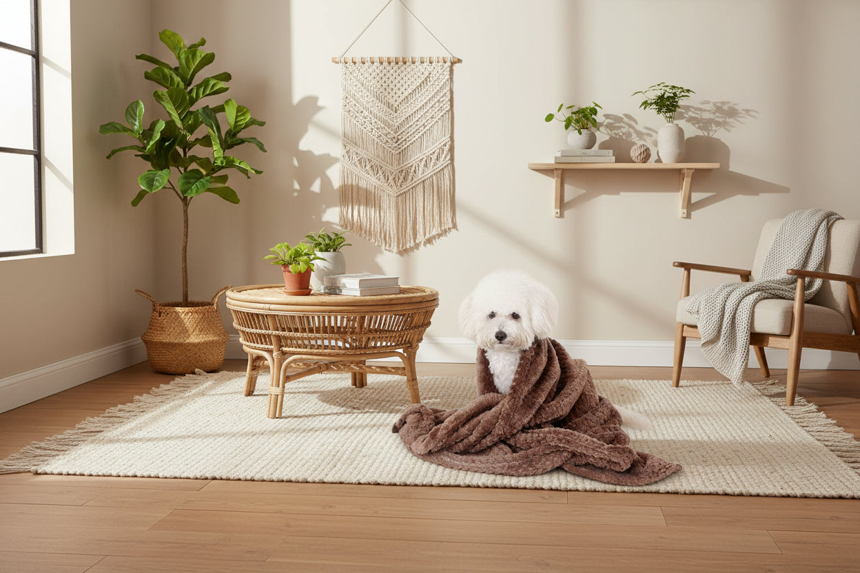 Kuschel-Komfort für zu Hause & unterwegs: Weiche Flanell-Decke für Hunde & Katzen
