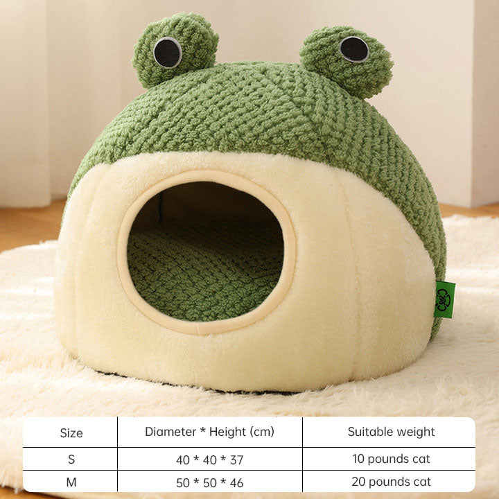 Froggy Hug: Kuscheliges Haustierbett im Frosch-Design
