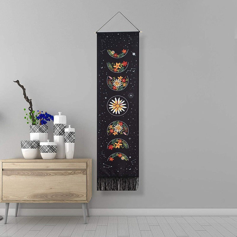 Vertical Soul: Handgefertigter Boho-Wandteppich mit Quasten