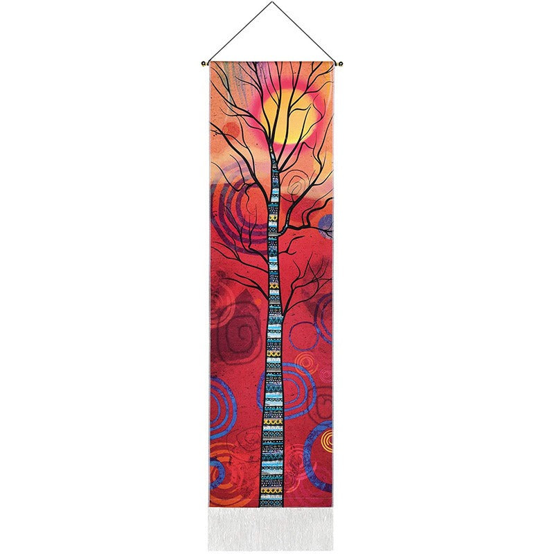 Vertical Soul: Handgefertigter Boho-Wandteppich mit Quasten