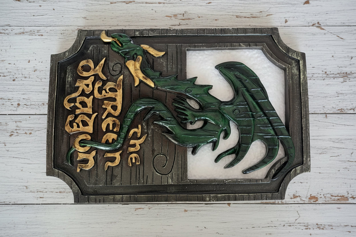 Fantasy Wandrelief "Mittelerde Spirit" – Drache & Pony Dekoration für Herr der Ringe Fans