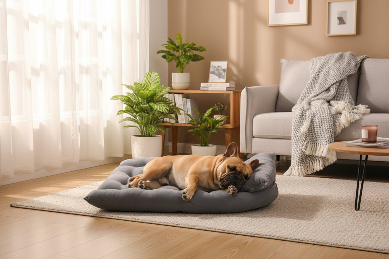 Cloud Comfort: Faltbares Premium-Hundesofa in Wildleder-Optik