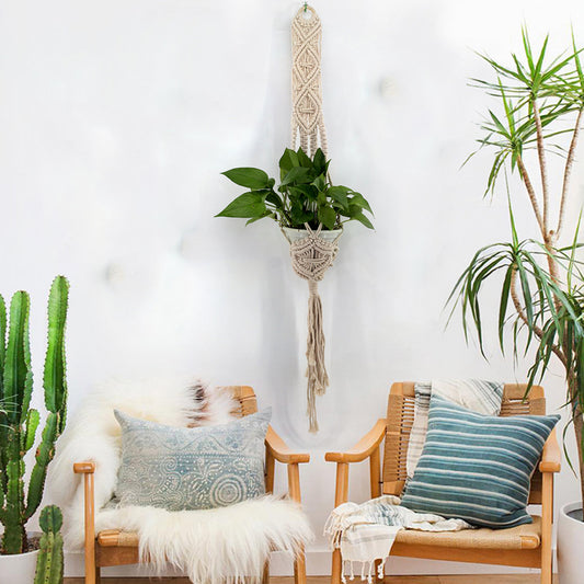 Makramee-Blumenampel „Boho Breeze“