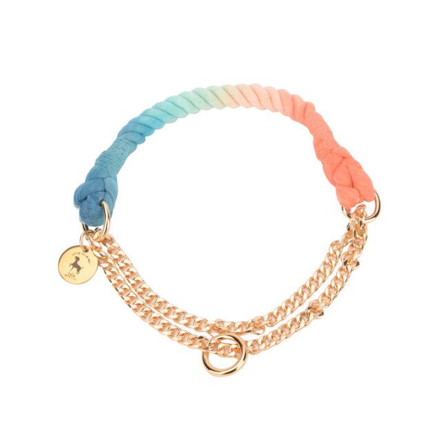 Chroma Drift – Handgeflochtenes Boho-Halsband & Abenteuerleine Set