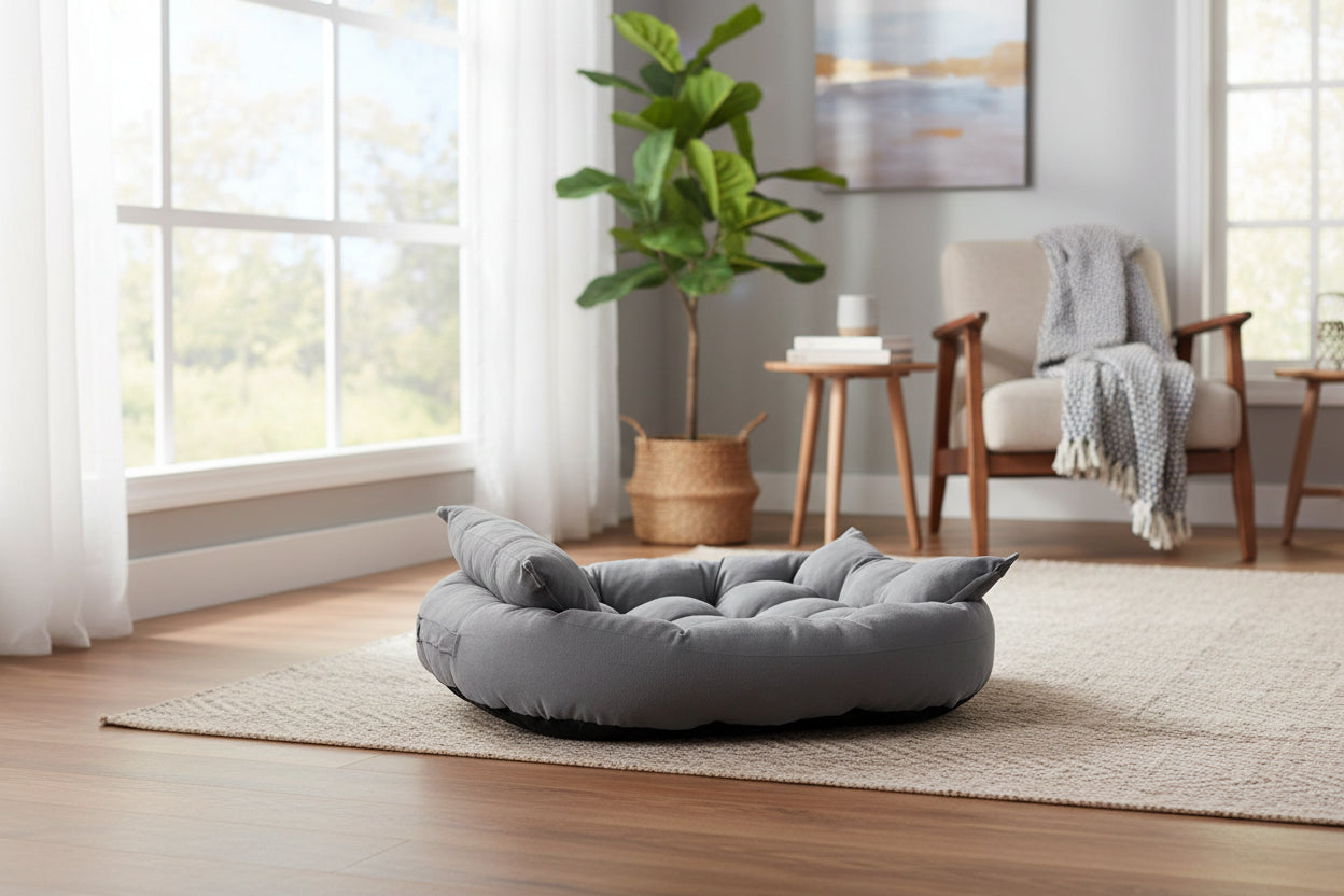 Cloud Comfort: Faltbares Premium-Hundesofa in Wildleder-Optik