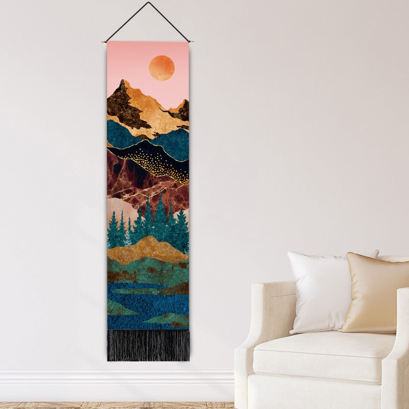 Vertical Soul: Handgefertigter Boho-Wandteppich mit Quasten