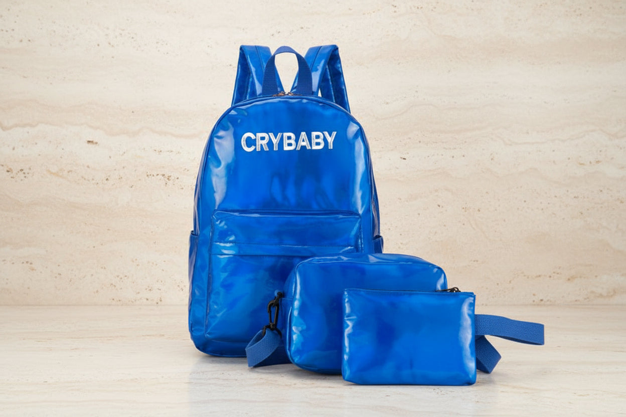 Cosmic Hologram Set – 3-teiliges Rucksack-Bundle mit Laser-Effekt