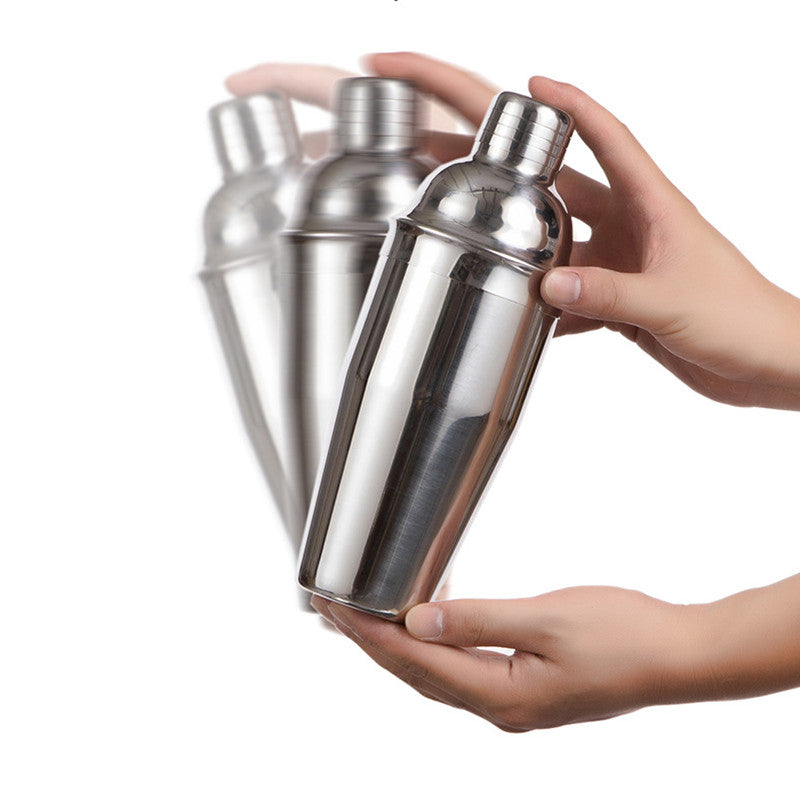 10PCS Stainless Steel Cocktail Shaker Cocktail Mixing Tool Set with Bamboo Base for Storage