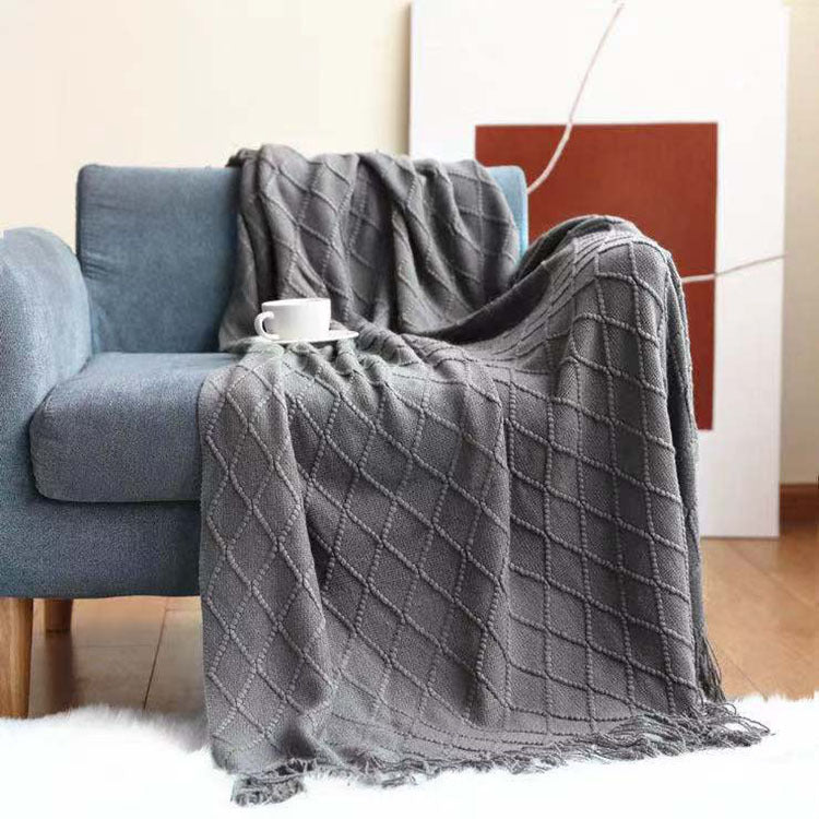 Boho-Fransendecke „Diamond“ im Kaschmir-Gefühl