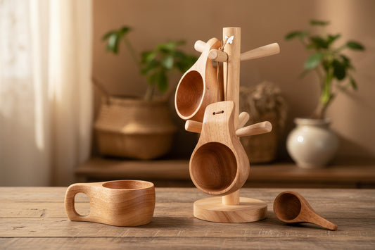Nordic Wood Cup – Deine handgefertigte Auszeit aus Gummibaumholz