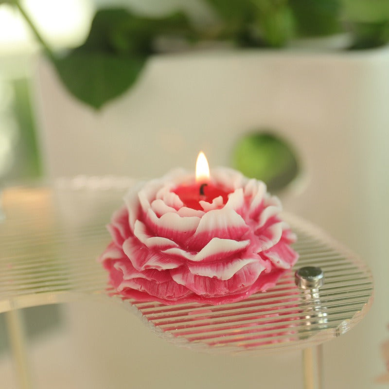 Peony Bloom – Handgefertigte Duftkerze in Pfingstrosenform
