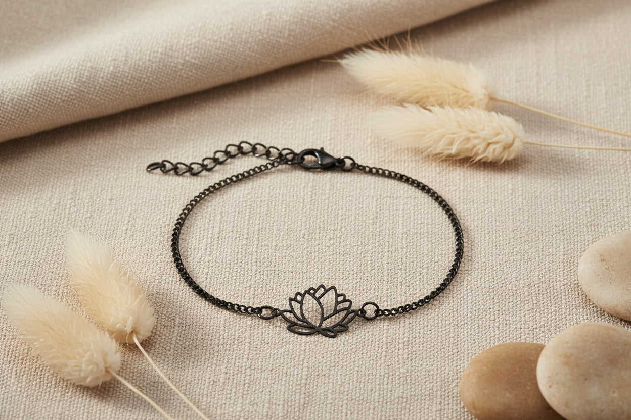 Boho-Armband-Set „Black Soul“ – 4-teiliges Layering-Set