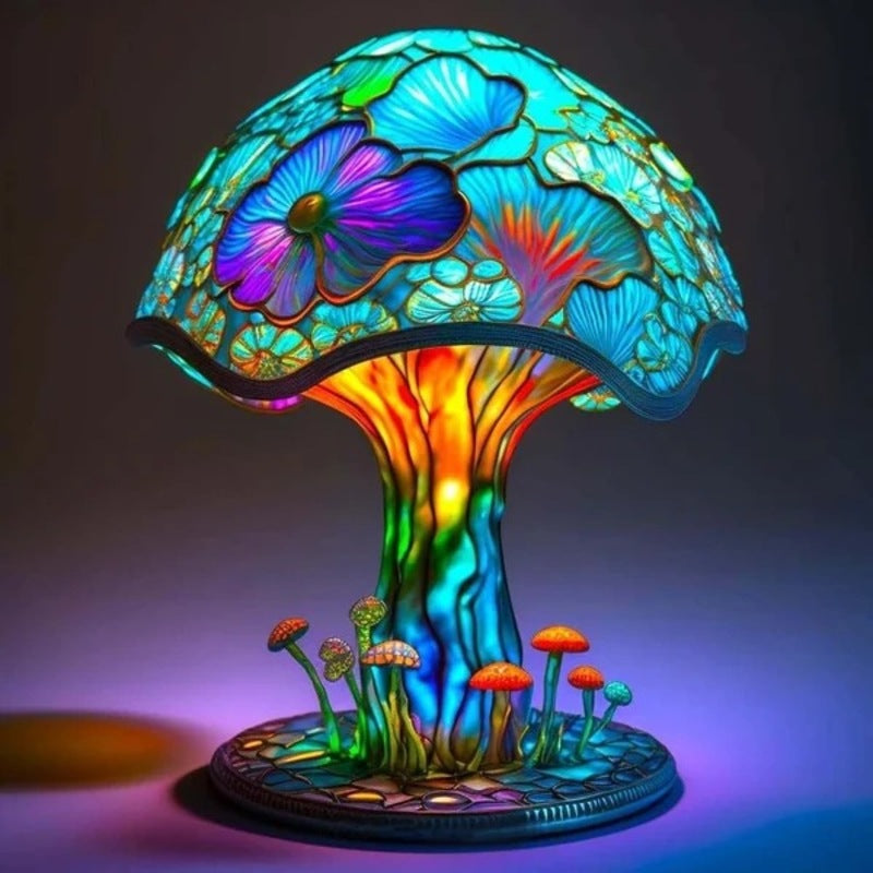 Magic Shroom – Illusions-Pilzlampe im Tiffany-Stil