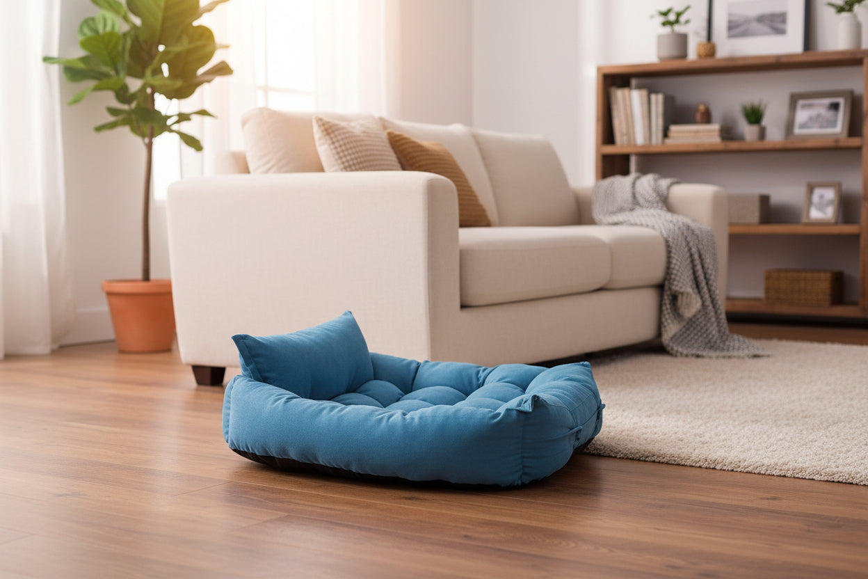 Cloud Comfort: Faltbares Premium-Hundesofa in Wildleder-Optik