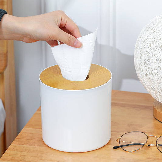 Bamboo Breeze: Runde Tissue-Box im Minimalist-Design