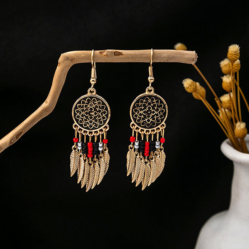 Luna Dream – Boho Traumfänger-Ohrringe