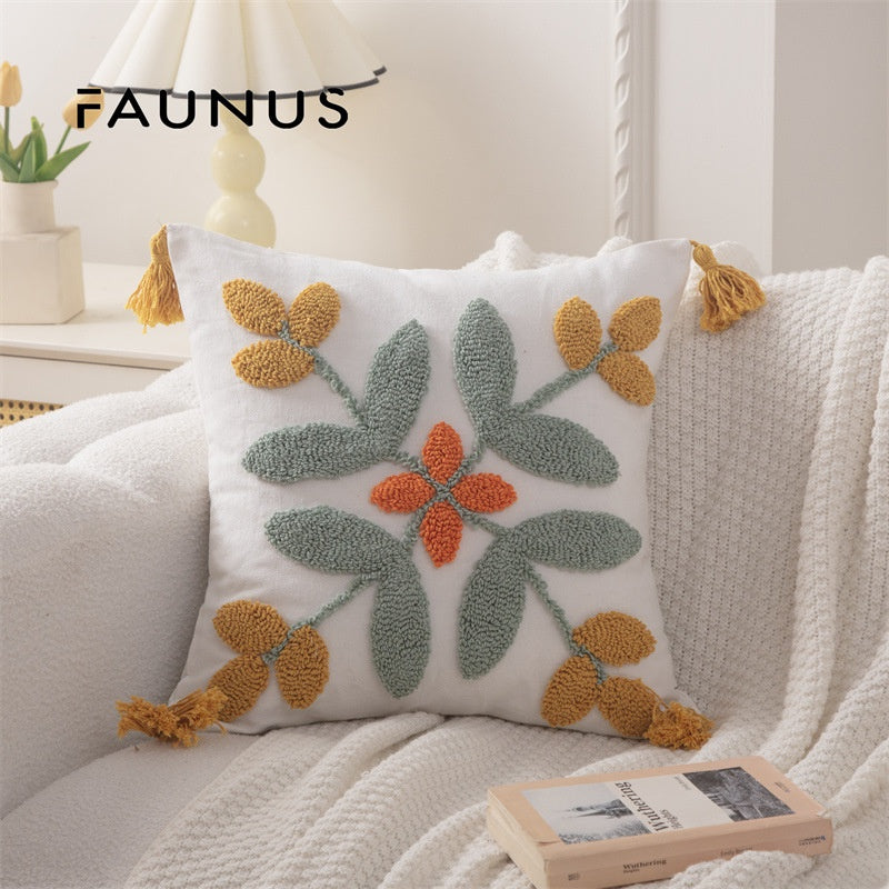 Boho Tufted-Kissenhülle „Willow-Serie“ mit Quasten
