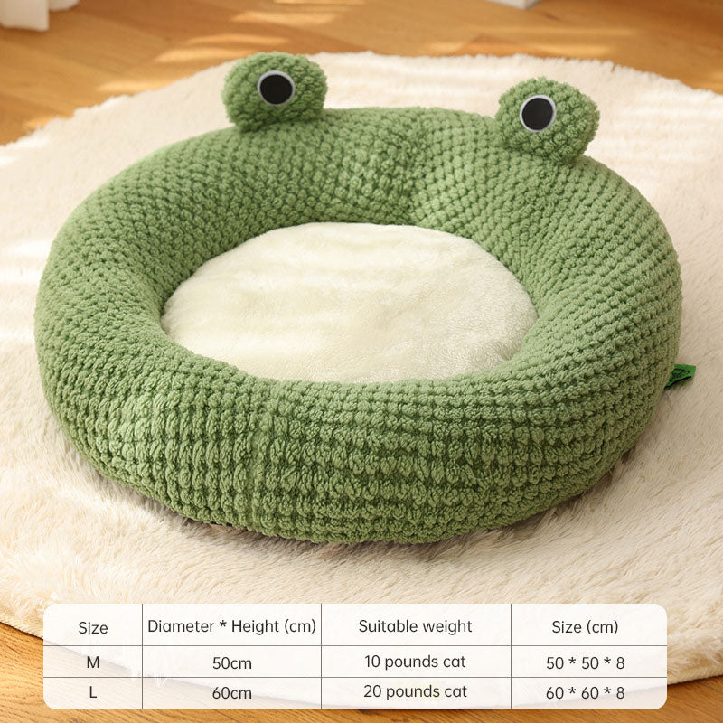 Froggy Hug: Kuscheliges Haustierbett im Frosch-Design
