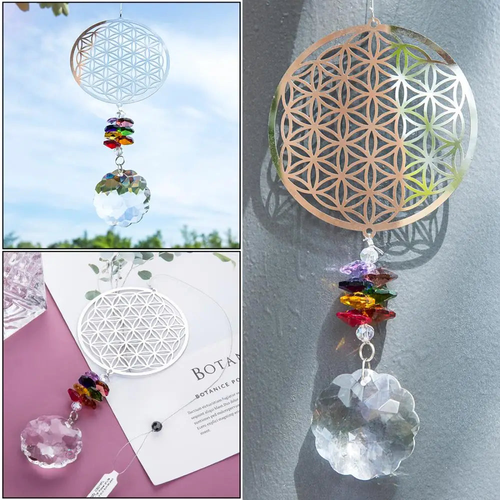 Flower of Life – Kristall Suncatcher & Regenbogenmacher