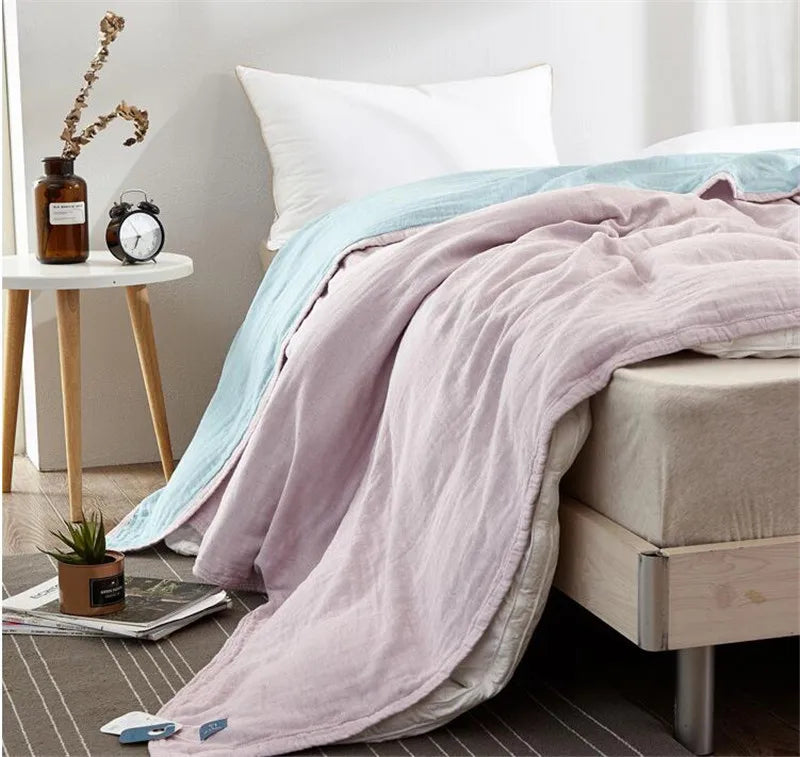 Leichter Muslin Baumwollüberwurf – Kühlend und Atmungsaktiv für Sommernächte