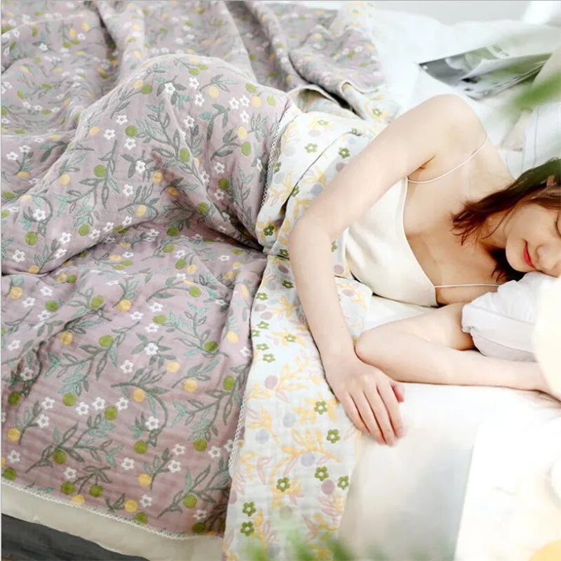 Leichter Muslin Baumwollüberwurf – Kühlend und Atmungsaktiv für Sommernächte