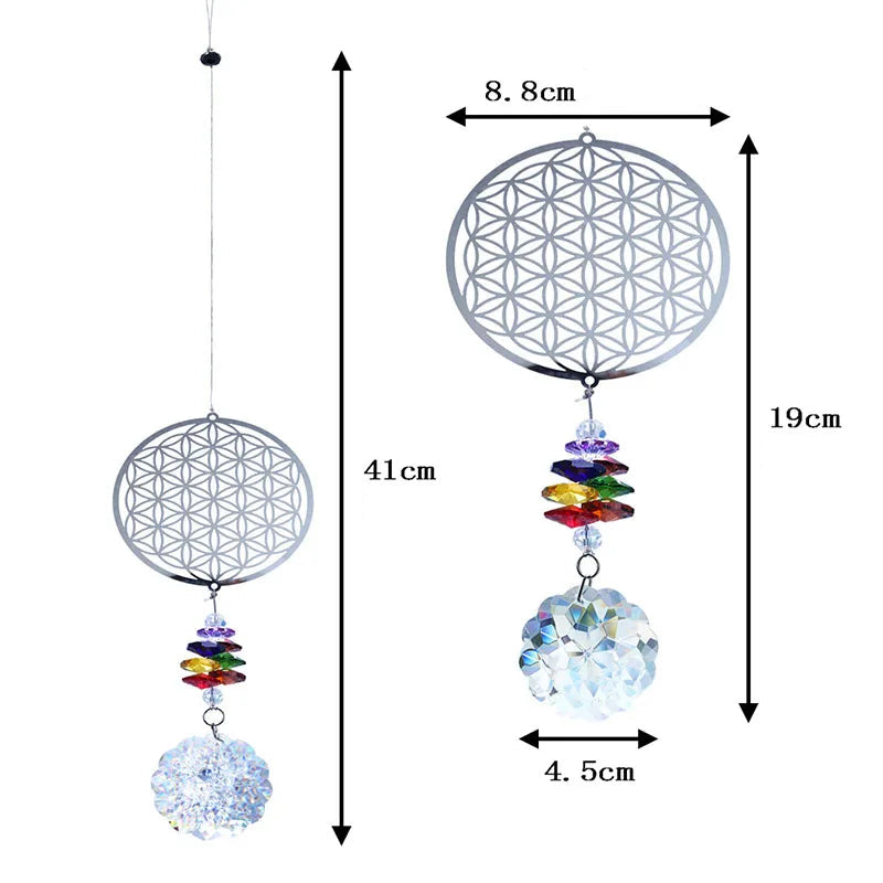 Flower of Life – Kristall Suncatcher & Regenbogenmacher