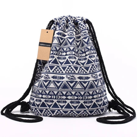 Annmouler Vintage Aztec Bohemian Rucksack für Damen – Gypsy Hobo Tasche mit Kordelzug im Ethno-Stil