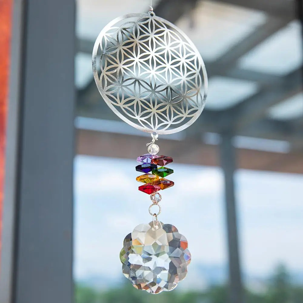 Flower of Life – Kristall Suncatcher & Regenbogenmacher