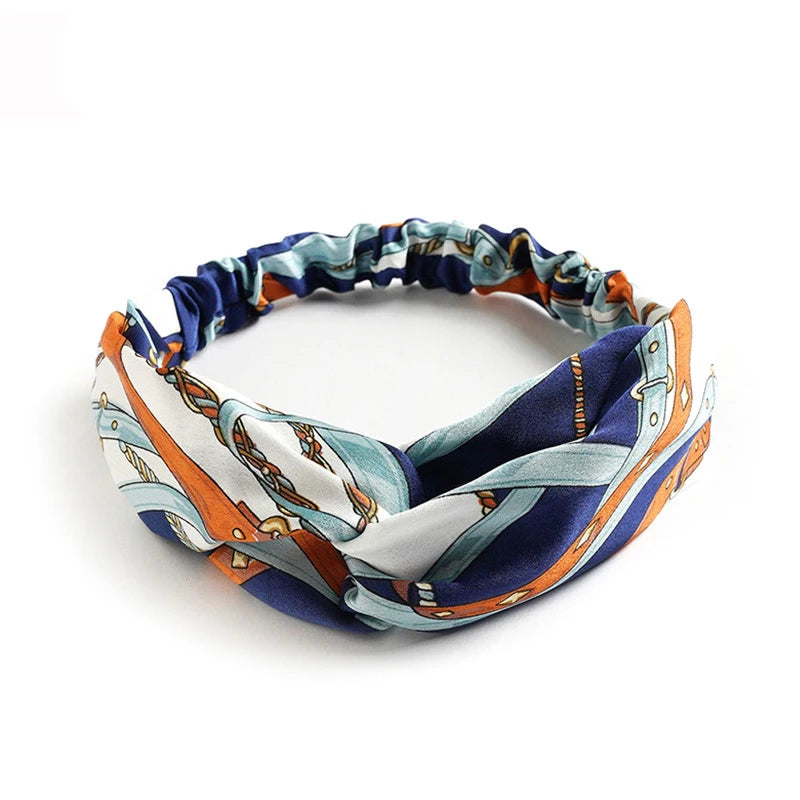 Bohemian Vintage Sommer Haarschmuck für Frauen und Mädchen – Stylische Haarbänder mit Kreuz-Print, Turban-Bandagen und Bandanas