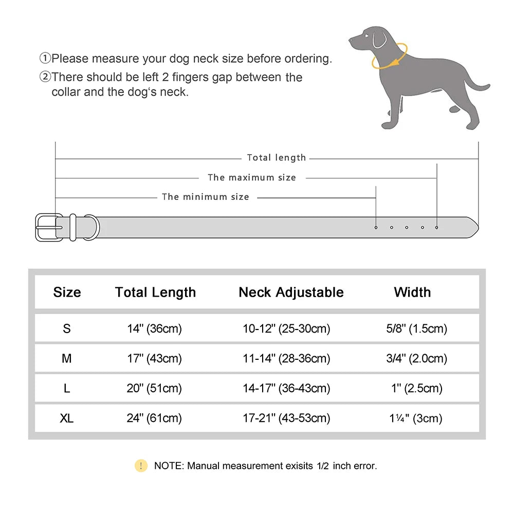 Echtleder Hundehalsband – Weich und Strapazierfähig für Kleine, Mittlere & Große Hunde, Ideal für Deutsche Schäferhunde