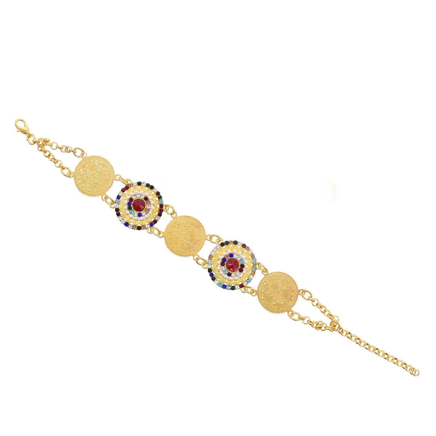 Gypsy Tribal Tibetan Bracelet für Damen & Herren – Boho Vintage Silber Turquoise Elastisches Bangle – Afghanisches, Türkisches, Ethnisches Indisches Schmuckstück