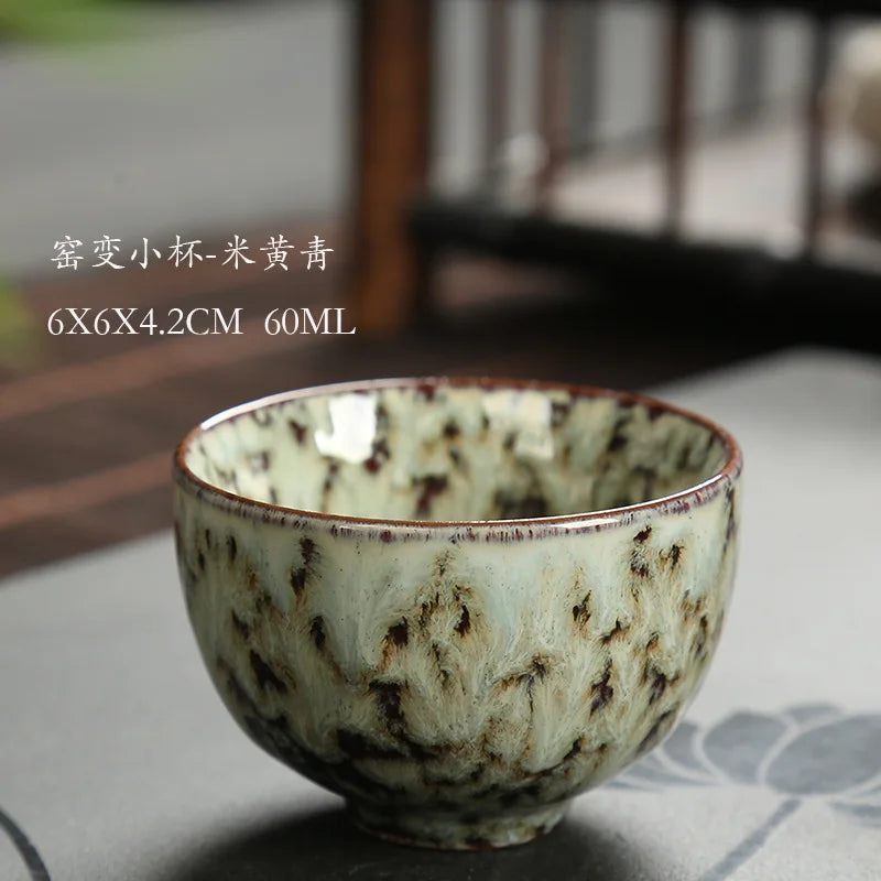 Mini Teetasse aus Keramik im Kiln Transformation Design – Chinesische Kung Fu Teetasse für Espresso und Kaffee – Perfekt für den Alltag und den Nachmittagstee