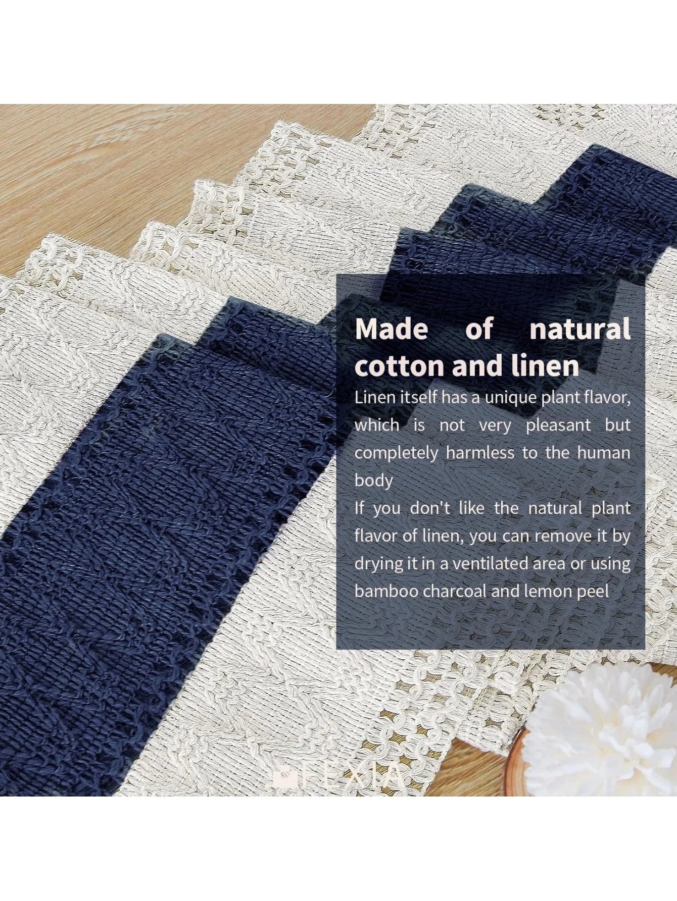 Eleganter Gestreifter Tischläufer aus Baumwolle und Polyester – Ideal für stilvolle Tischdekoration