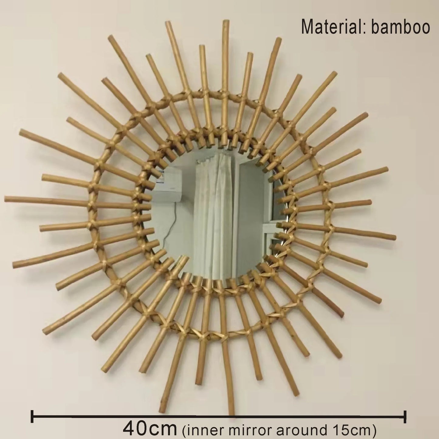 Rattan Wall Basket Decor Nordic INS Style Natural Wicker Woven Wall Hanging Ornament Kawaii Room Decor